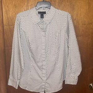 Women’s dress shirt by Lane Bryant size 14 black-and-white